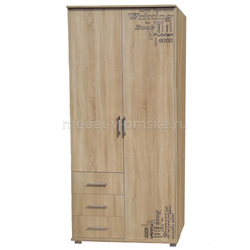 ФР485 Шкаф Джон 2-х дверный с ящиками. Размер: 900х2100х600.