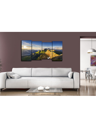 Модульная картина "Рассвет на горе"