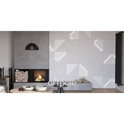 Гипсовая панель FIELDS + LED артикул D-0008