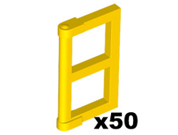 Pane for Window 1 x 2 x 3 with Thick Corner Tabs, Yellow (60608 / 4528136 / 6171059)