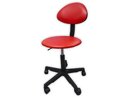Стул мастера с подъемником и спинкой Cobra Standart Red