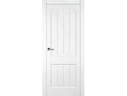 Дверь белая Осло эмаль, брашированный массив