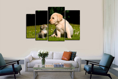 Модульная картина "Маленькие друзья"