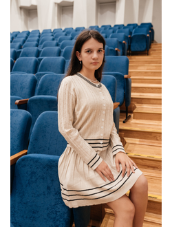 Комплект для девочки 3 в 1 бежевый