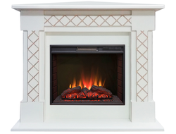 Угловой электрокамин Оливия WT с очагом Sparta 25.5 LED