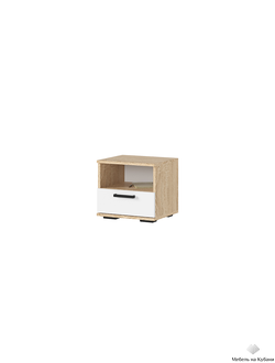 Санса ТБ-01 Тумба прикроватная Сонома/Белый