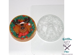 Молд пластиковый "Олень Рождественский"