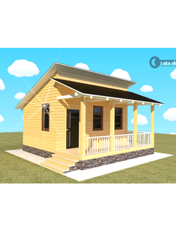 Д-06 ДАЧНЫЙ ДОМ ИЗ БРУСА: ГАБАРИТНЫЕ РАЗМЕРЫ: (6Х6М), ОБЩАЯ ПЛОЩАДЬ: 36М²