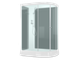 Душевая кабина DOMANI-Spa Light 128 L/R, низкий поддон,  задняя стенки черные, белые,  передняя стекло сатин матированные, 120x85x218 см (модификация 1)