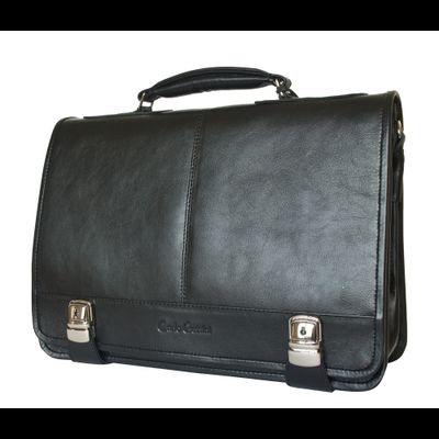 Кожаный портфель Arietta black (арт. 2018-01)