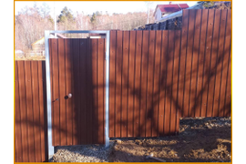 Установка забора из профлиста - Байкальский тракт