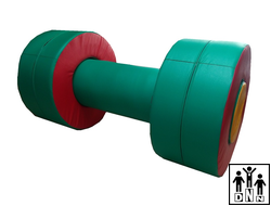 Мягкий модульный игровой набор «Штанга» зеленый / красный