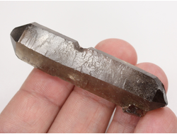 Кварц дымчатый, раухтопаз, кристалл двухголовик, Бразилия (65*16*10 мм, 20 г) №35775