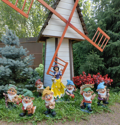 Гном музыкант с дудочками 42*24см  1,8кг   полистоун Россия  2378//091037-3