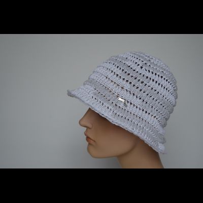 Шляпка Vizio 1245 P белая летняя