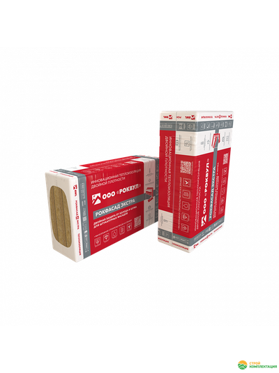 Утеплитель РОКВУЛ РОКФАСАД ЭКСТРА 1000х600х100 мм (3 шт; 0,18 куб.м.)