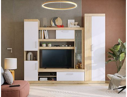 МИНИ-СТЕНКА МАКСИ + Шкаф 2-створчатый Дуб Сонома/Белое дерево