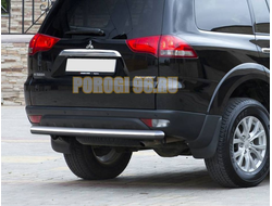 Защита заднего бампера d76 Mitsubishi Pajero Sport ( Митсубиси Паджеро спорт)