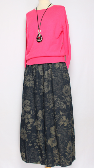 Джемпер тонкий "БАНТ СЗАДИ" фуксия р.48-52