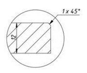 услуга: фаска 45 градусов, 1мм с одной стороны