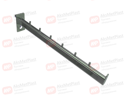 P646 Кронштейн наклонный овальный на торговую решетку 6 штырьков L= 400 мм