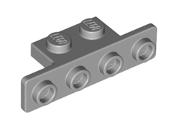 Bracket 1 x 2 - 1 x 4 with Two Rounded Corners at the Bottom, Light Bluish Gray (28802 / 6168615)