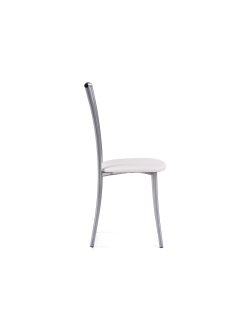 Стул на металлокаркасе Grigori белый полимер / светлый мусс