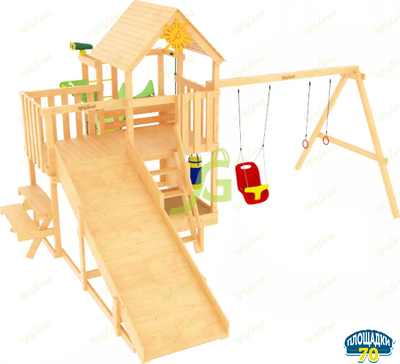 Детская площадка IgraGrad Крафт Pro 1 с зимней горкой
