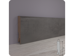 Плинтус МДФ Лука Пл 80 Бетон лофт графит