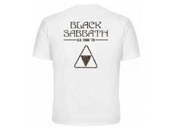 Футболка Black Sabbath - USA tour 78 белая