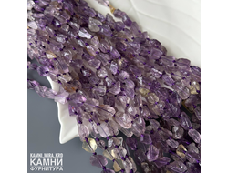Аметрин, лавандовый аметист и цитрин камни 8,2-14,2х6,8-10,9 мм, цена за нить 20 см