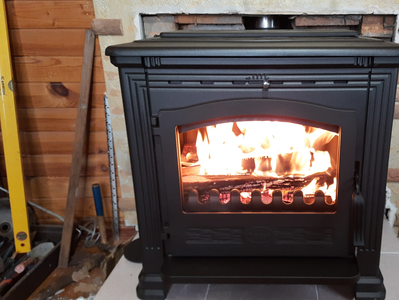 Печь-камин Tena N, эмалированный, черный, Plamen (Хорватия)