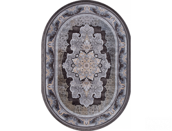 КОВЕР ИРАНСКИЙ FARSI 1200-3600 G266 d.grey / 0.8*1.5 м  овал