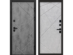 Дверь Стоун бетон с панелью Лучи светлый бетон