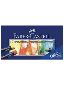 Пастель масляная художественная FABER-CASTELL "Oil Pastels", 12 цветов, круглое сечение, 127012