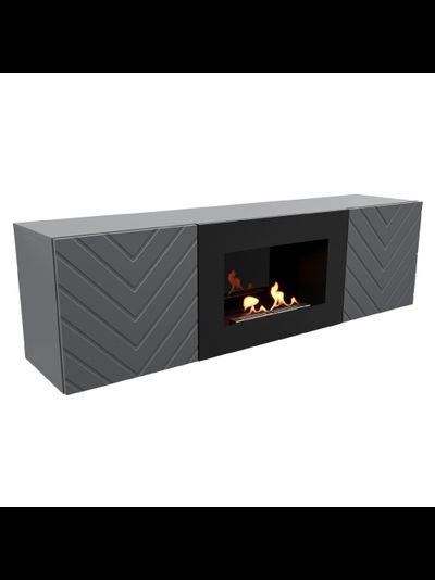 Тумба с биокамином Firelight BFP/P-1400V графит