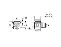 Универсальный бокс для настенного встраиваемого смесителя для душа VitrA, A42213