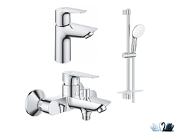 Набор смесителей Grohe BauEdge (23604001, 23330001, душевой гарнитур 2792600) в магазине Marysя
