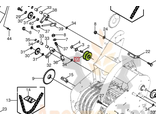 Звездочка двухрядная 3/4&quot; Z=17  2857902 / 002857902