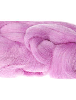 Шерсть для валяния, лента гребенная, Камтекс, полутонкая, сирень (058), 50г