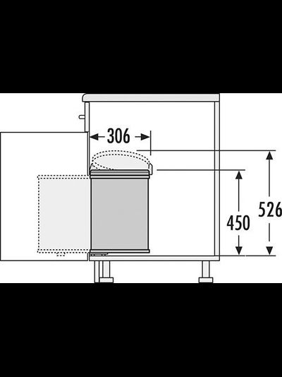 ВСТРАИВАЕМОЕ ВЕДРО ДЛЯ МУСОРА 20Л BIG-BOX HAILO 3720-21