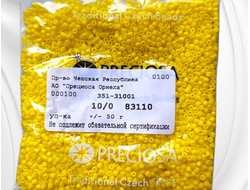 Желтый непрозрачный матовый бисер