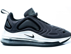 Nike Air Max 720 Черные с белой подошвой