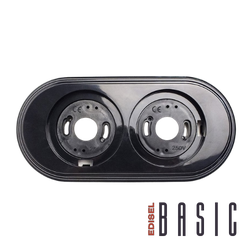 рамка двойная пластиковая черная