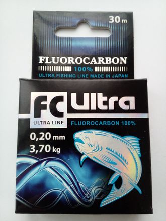 Леска AQUA FC ULTRA FLUOROCARBON 100% , (0.20) 30м