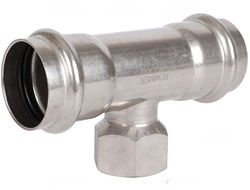 Тройник-переходник ROMMER ВПр-ВР, 42х1 ,из нержавеющей стали прессовой