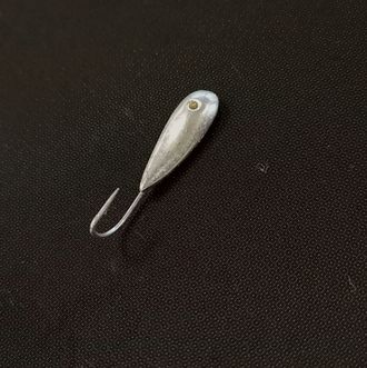 Мормышка паяная Глазок серебро вес.0.26 gr.17 mm. d-2.5 mm. купить