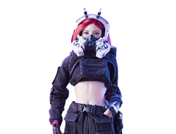 Киберпанк девушка-агент - Коллекционная фигурка 1/12 SCALE CYBERPUNK TRICKYBABY 12 RAINBOW (VCF-3006) - VERYCOOL