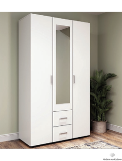 Эва ШК-019 шкаф 3х створчатый Белый