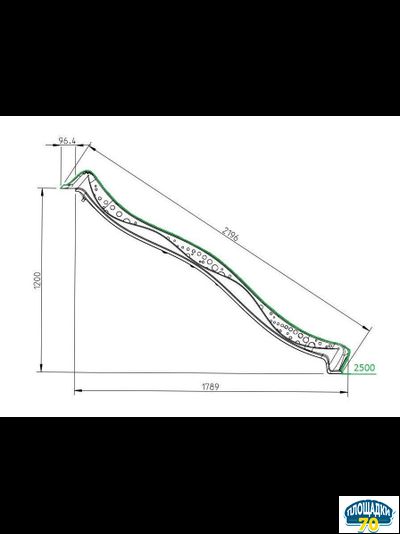 Горка детская - скат Yulvo (Юлво) 2,2 метра красный